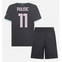 AC Milan Christian Pulisic #11 Tredje trøje Børn 2024-25 Kortærmet (+ Korte bukser)